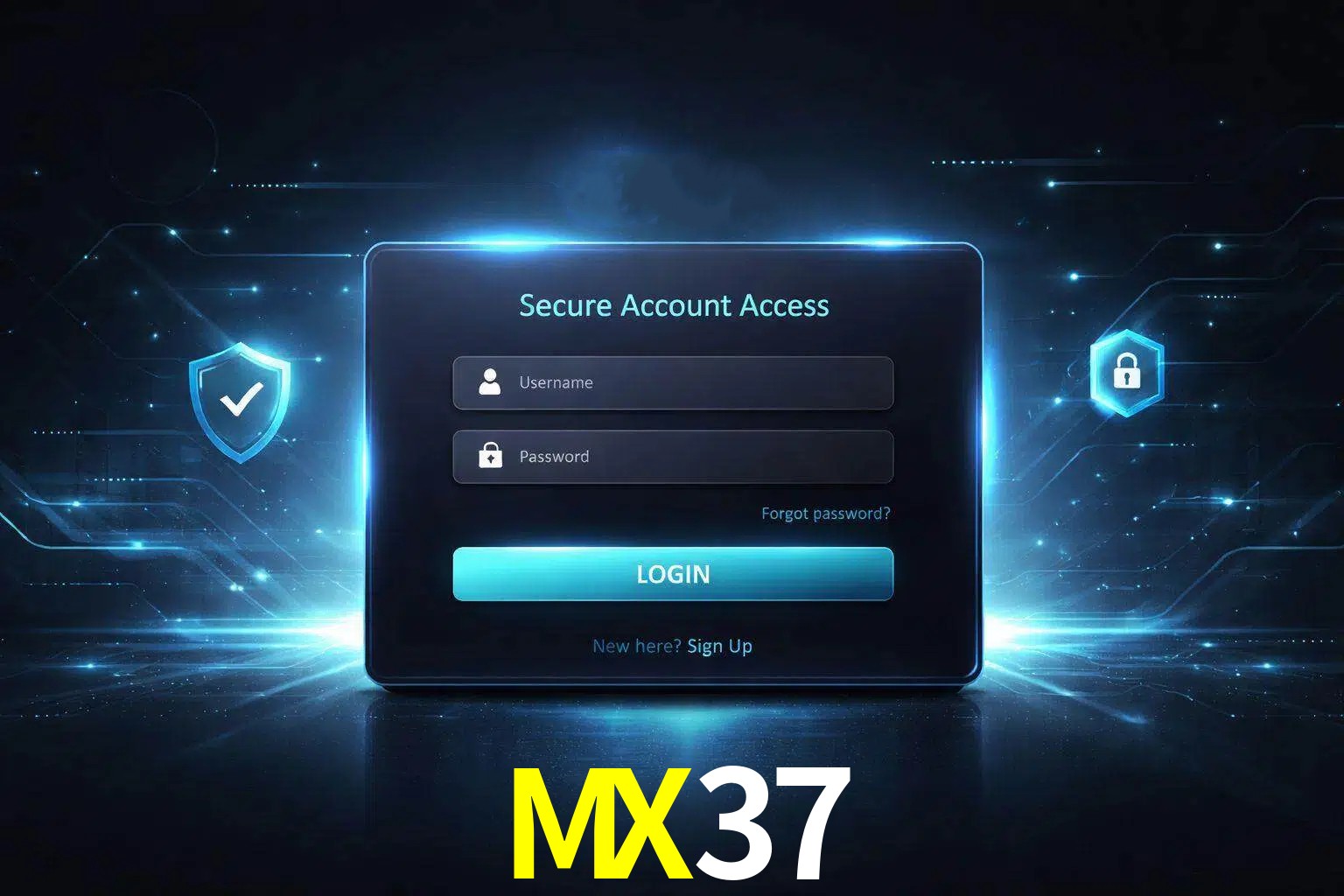 Pantalla de inicio de sesión de cuenta MX37 para usuarios en México