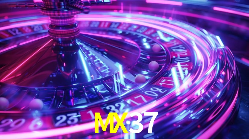 Escena dinámica inspirada en casino con iluminación MX37, cartas, fichas e íconos de juegos digitales en un espacio moderno de juegos.